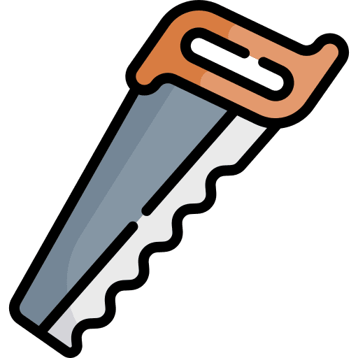 Saw gardener saw with handle hand saw icon