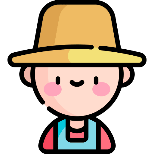 Gardener professions and jobs man user icon