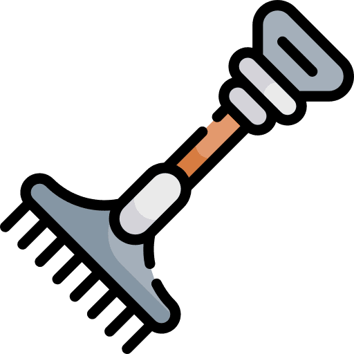 Rake agriculture gardening tools equipment icon
