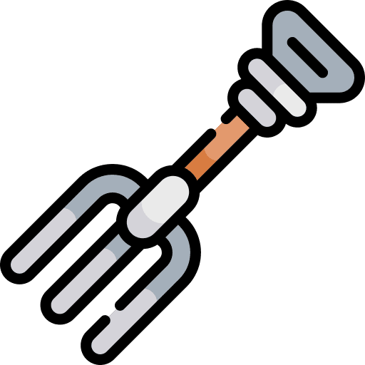 Rake agriculture rake gardening tool icon