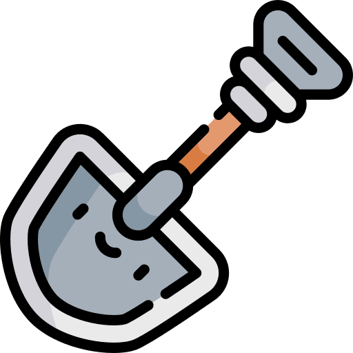 Shovel gardening agriculture construction and tools icon