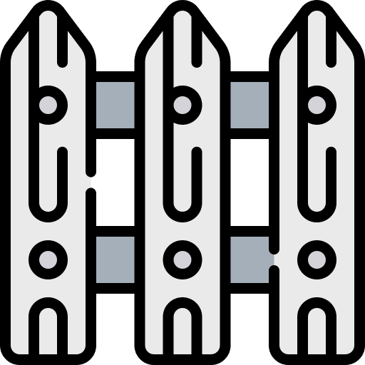 Fence boundary property yard icon