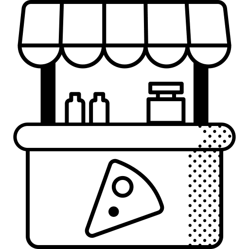 Food stand food shop cart icon