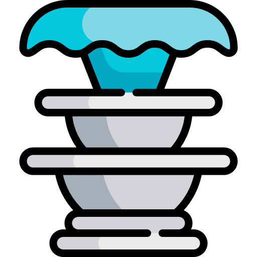 Fountain city architecture and city water icon