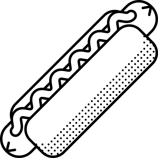 Hot dog food dishes brunch icon