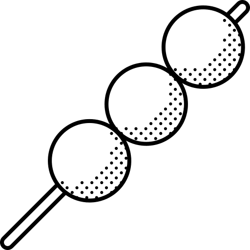 Dango snack food and restaurant japanese icon