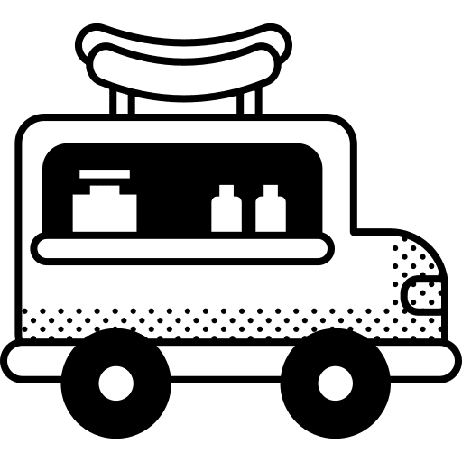 Food truck food and restaurant truck trucking icon