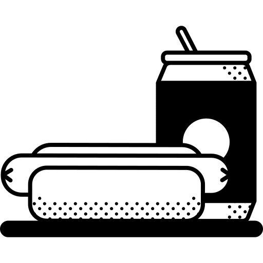 Hot dog fast food meal junk food icon