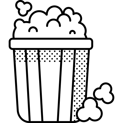 Popcorn salty snack film icon