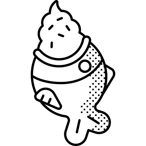 Taiyaki food fish asian food icon