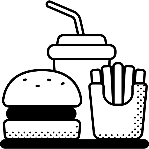Burger junk food burger hamburger icon