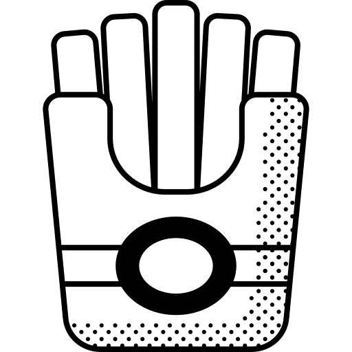 French fries fries junk food snack icon