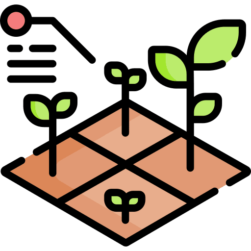 Field nature smart farm graph icon