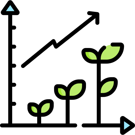 Growth sprout gardening nature icon