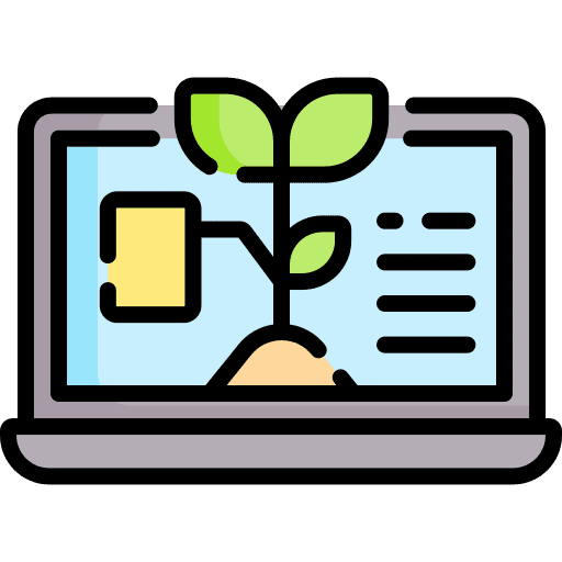 Laptop notebook farm technology icon