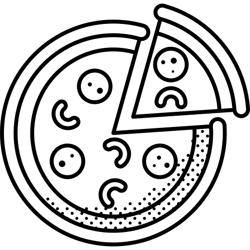 Pizza junk food pizza slice fast food icon