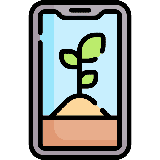 Analysis smartphone plant farm icon