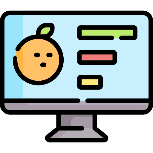 Computer monitor smart farm monitoring icon