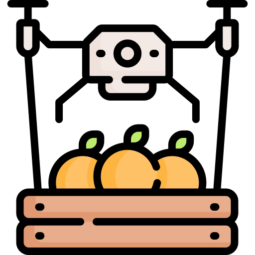 Drone fruit electronic agriculture icon