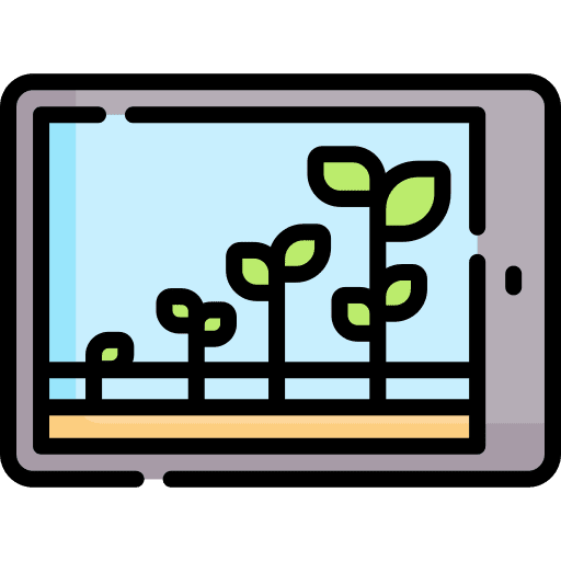 Growth smart farm monitoring agriculture icon
