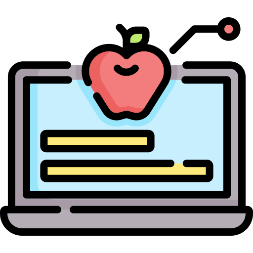 Laptop apple smart farm technology icon