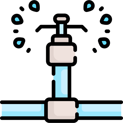 Sprinkler farming and gardening watering irrigation icon