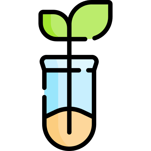 Test tube science garden testing icon