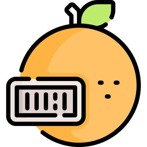 Orange monitoring vegetarian farming and gardening icon