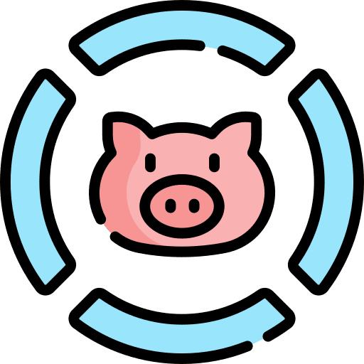 Pig analysis farm agriculture icon