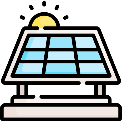 Solar panel ecological renewable energy nature icon