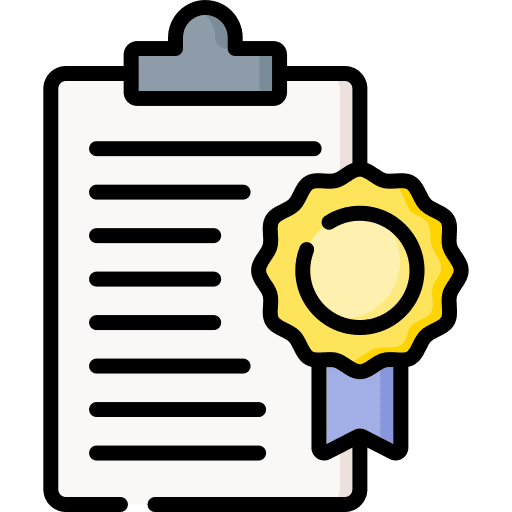 Policy quality control files and folders clipboard icon