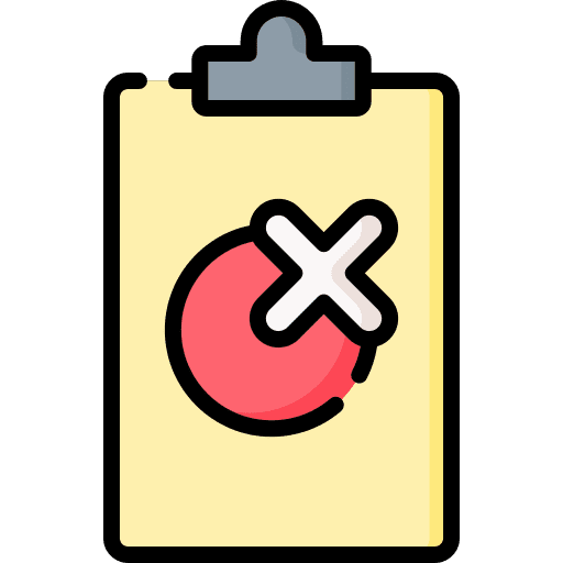 Bad clipboard document files and folders icon