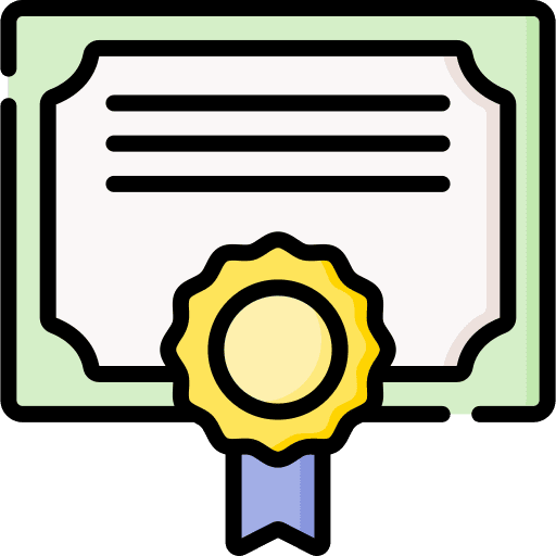 Certificate credential winner badge icon