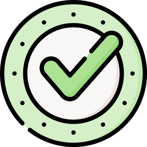 Quality control green check check insignia icon