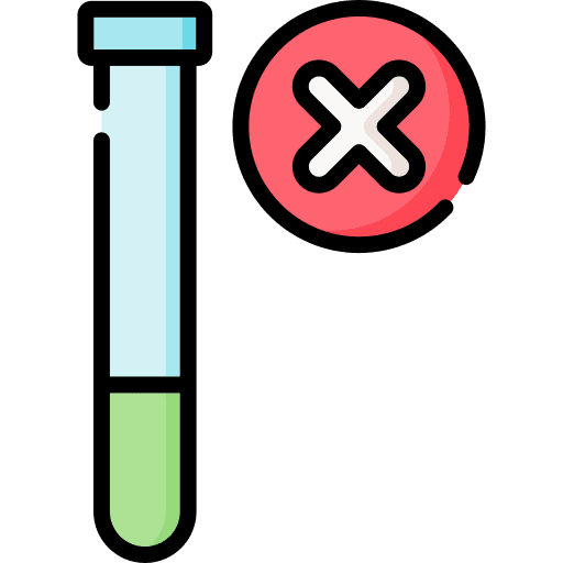 Sample bad quality control reject icon