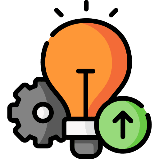 Innovation business and finance process improvement effective icon
