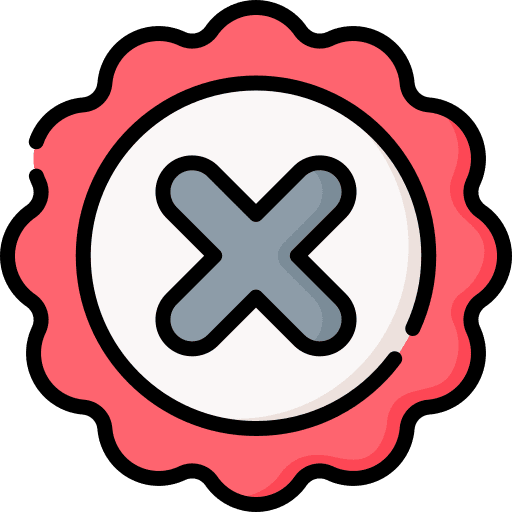 Label reject cross label icon