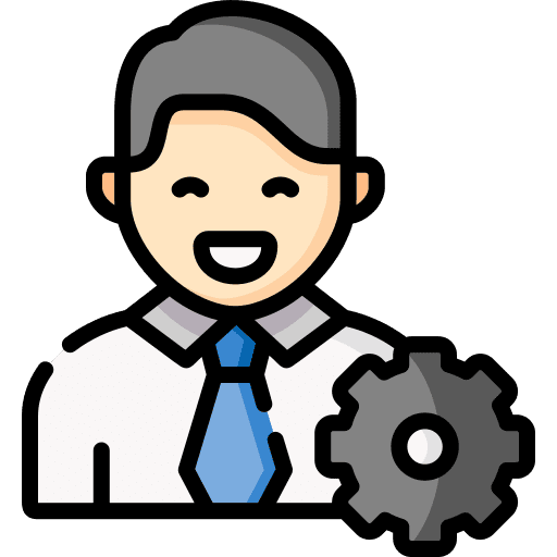 Settings gear management user icon