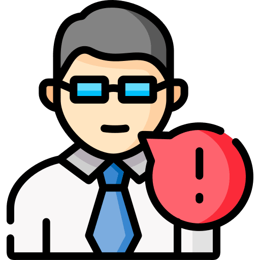 Instruction employer professions and jobs glasses icon