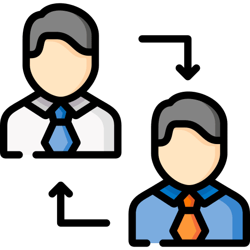 Rotation professions and jobs user emplyment icon