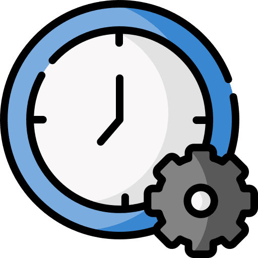 Work time time and date working hours minutes icon