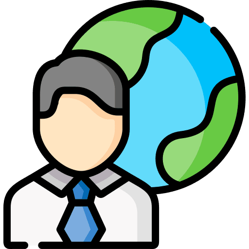 Global business dollar teamwork icon