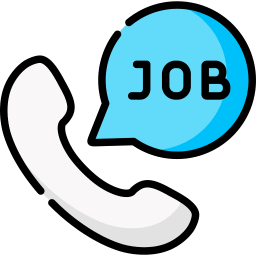Job speech bubble telephone professions and jobs icon