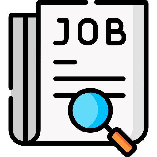 Job search search professions and jobs magnifier icon