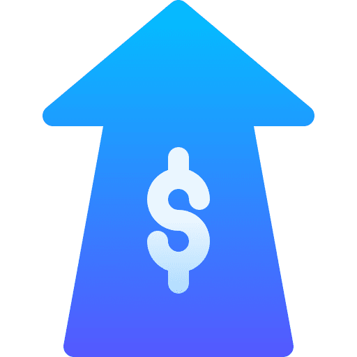 Money growth income dollar chart icon