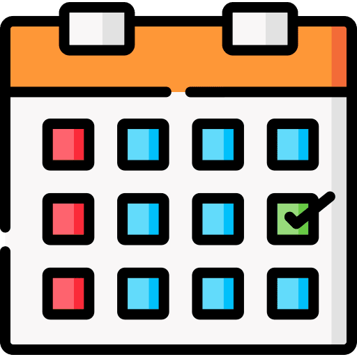 Schedule time years organization icon