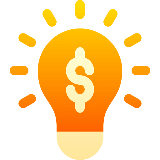 Idea creativity business and finance light bulb icon