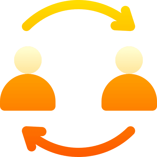 Trading men exchanging business icon