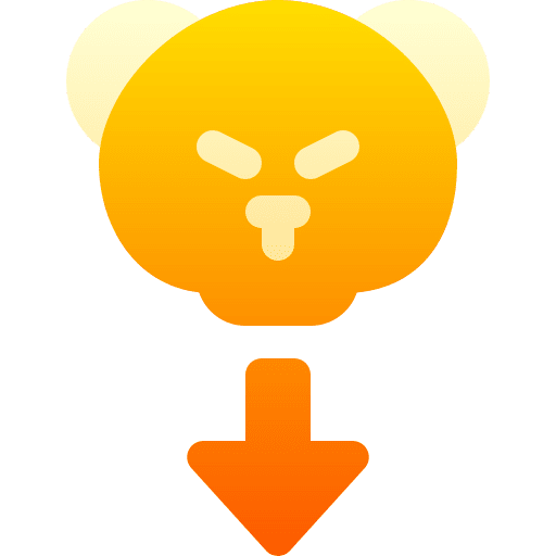 Bear market business and finance investment stock market icon