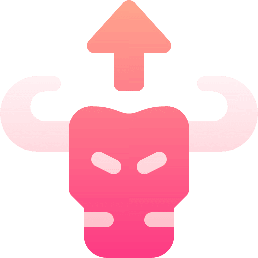 Bull market bear market investment icon